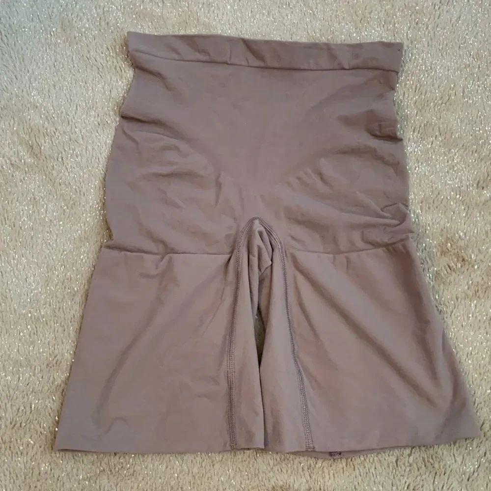 Spanx Power Series Smoothing Shaping Shorts XL Beige Tan